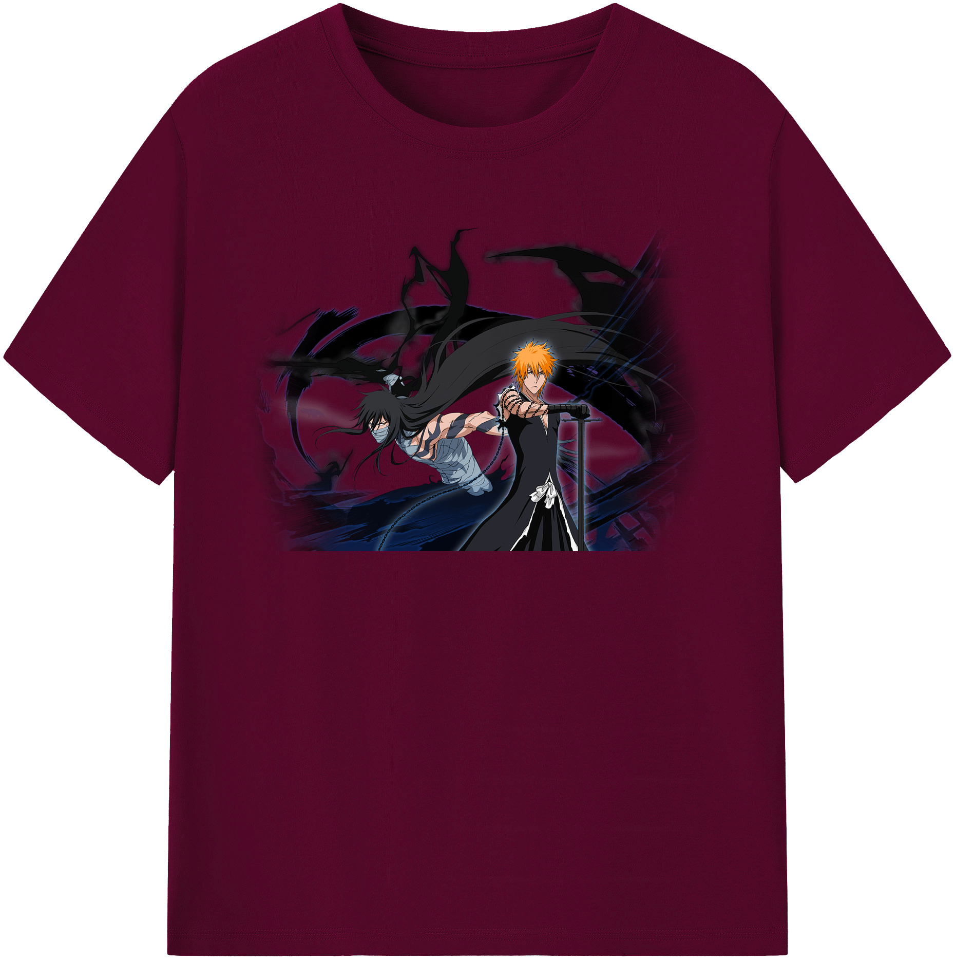 （画像用） ブリーチ 黒崎一護（くろさき いちご）BLEACH Kurosaki Ichigo レディースカジュアルプリントTシャツ（綿100％）